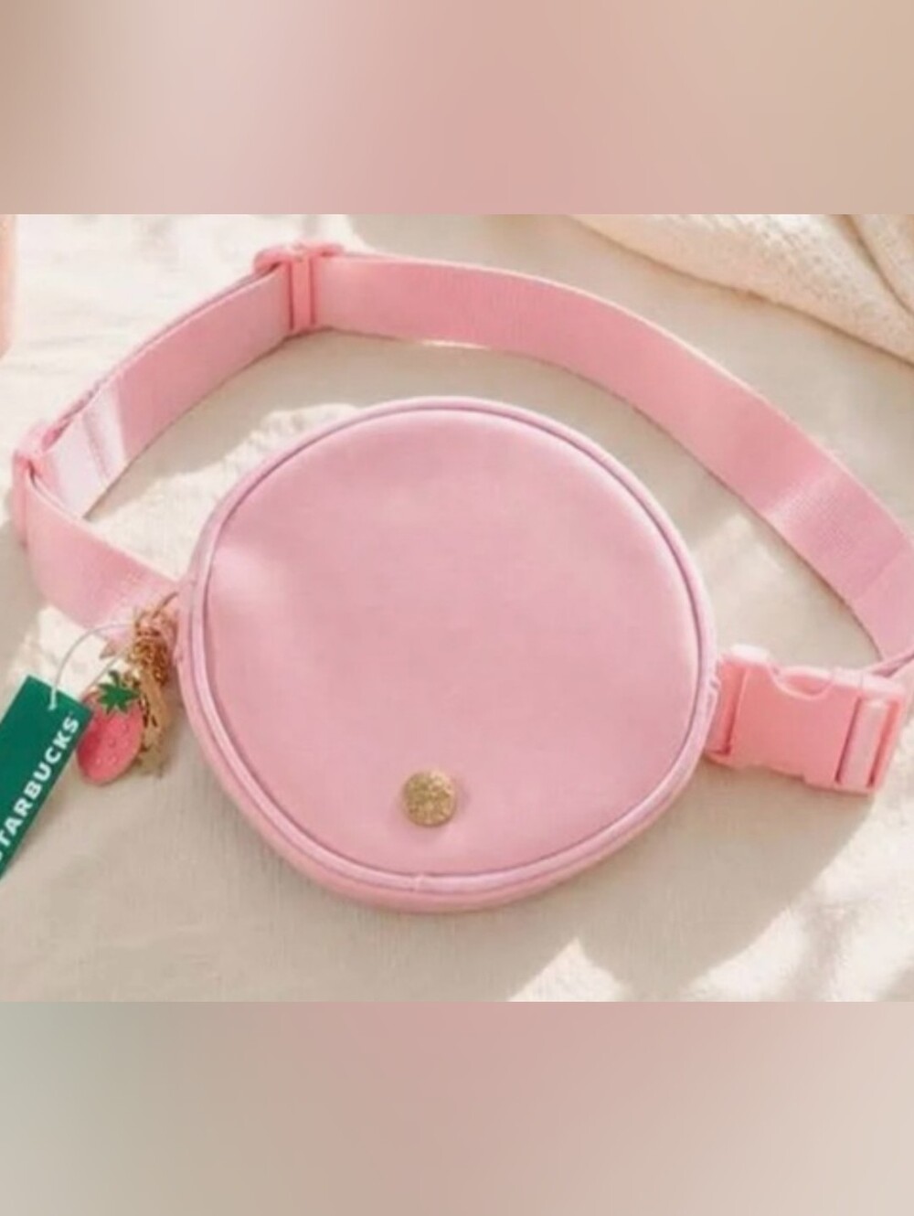 STARBUCKS-Pink STRAWBERRY SUMMER_AROUND THE WAIST BAG BELT/FANNYPACK. ..🌼☀️